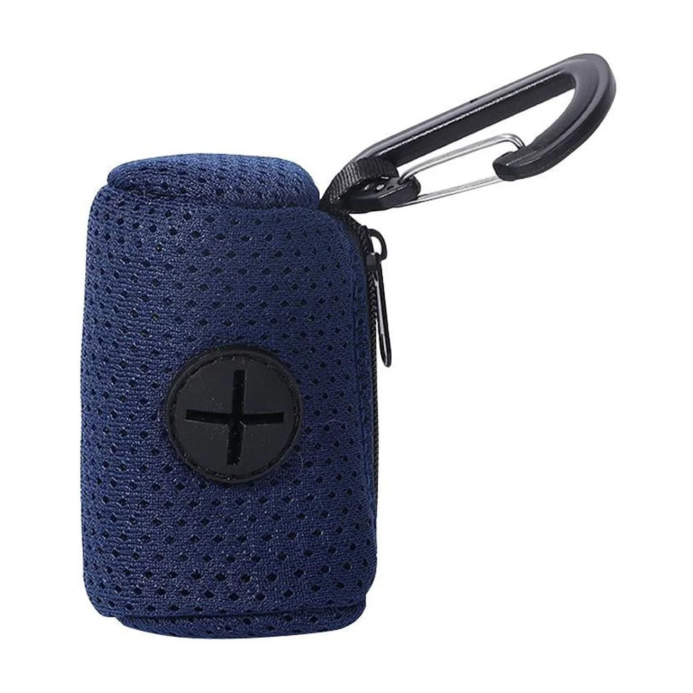 EZLIFE Mesh Dog Poop Bag Holder - Hangable Pet Waste Dispenser for Travel, Walking, and Hiking