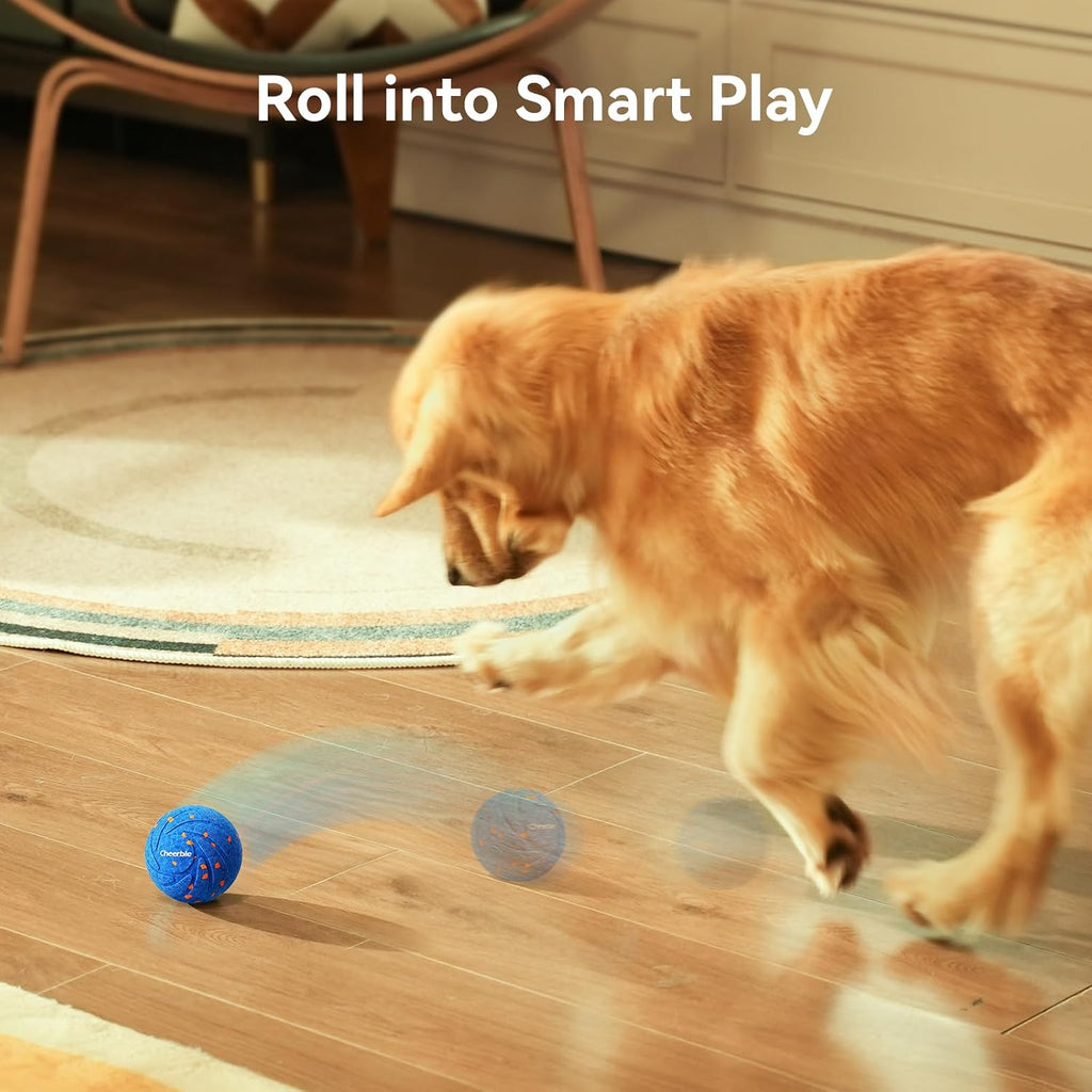 Smart Interactive Dog Toy - Wicked Ball AIR, Automatic Moving and Rotating Ball, E-TPU Material, IPX7 Waterproof, Ideal for Puppies and Medium to Large Dogs