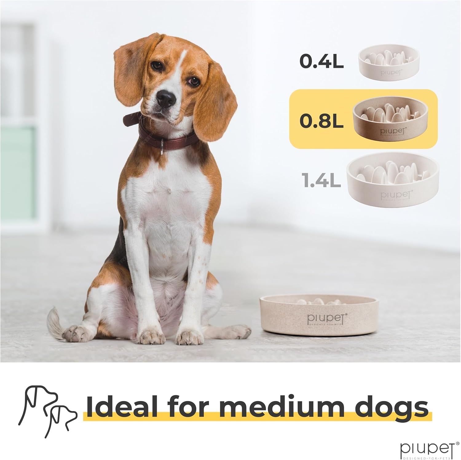 27 Fl Oz Slow Feed Dog Bowl