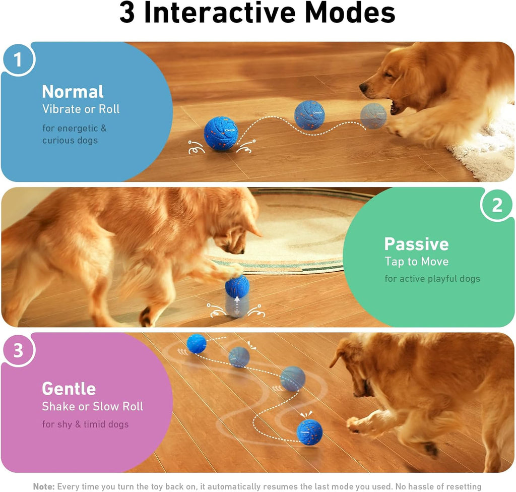 Smart Interactive Dog Toy - Wicked Ball AIR, Automatic Moving and Rotating Ball, E-TPU Material, IPX7 Waterproof, Ideal for Puppies and Medium to Large Dogs